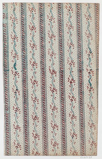 Sheet with overall vine and dot pattern