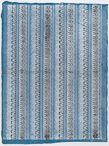 Sheet with four borders with a lace pattern