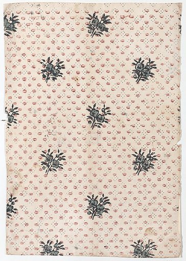 Sheet with an overall floral and dot pattern