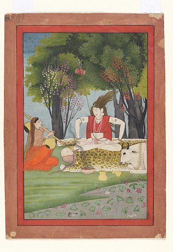 Shiva enraged by Parvati's interruption of his meditation