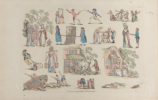 Plate 8, Outlines of Figures, Landscapes and Cattle...for the Use of Learners