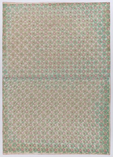 Sheet with overall floral and dot pattern