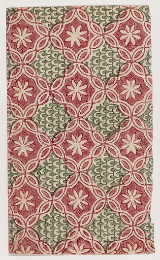 Sheet with overall floral and U shaped patterns