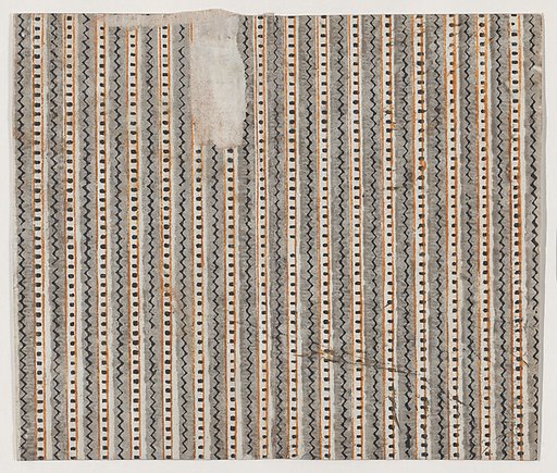 Book cover with overall zig zag and stripe pattern