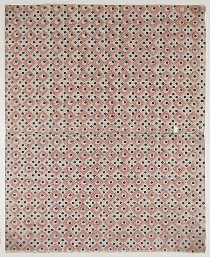 Book cover with overall pattern of red and black squares and dots