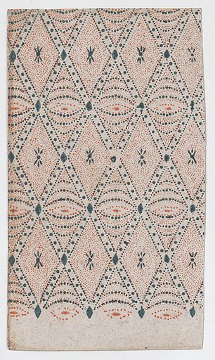 Sheet with overall diamond and dot pattern
