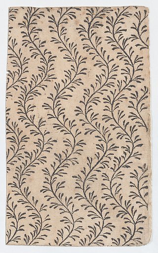 Sheet with overall curved vine pattern