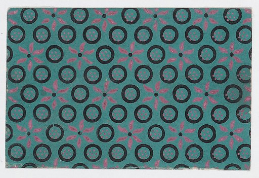 Sheet with pattern of flowers and circles