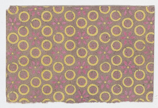 Sheet with pattern of flowers and circles