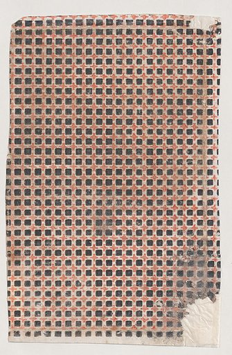 Sheet with overall pattern of squares and crosses
