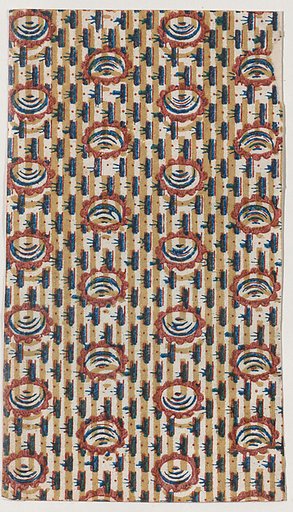 Sheet with abstract and stripe pattern