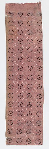 Fragment of a sheet with a pattern of dots in circles