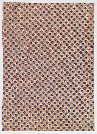 Sheet with overall crisscrossing pattern with large dots
