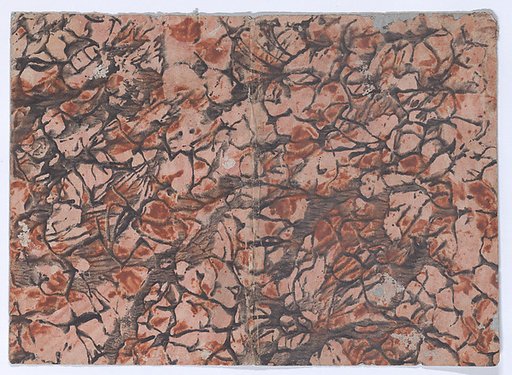 Book cover with marbled pattern
