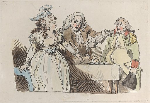 A Young Woman (Heiress) Prepares to Sign a Document