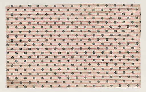 Sheet with overall stripe and dot design