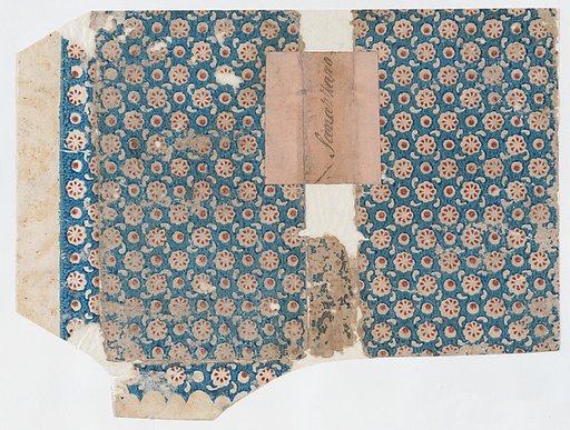 Book cover with overall floral and dot pattern