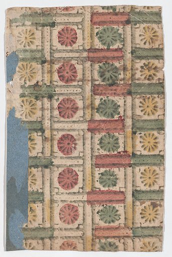 Sheet with overall pattern of rosettes