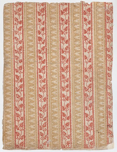 Sheet with five borders with abstract and floral designs