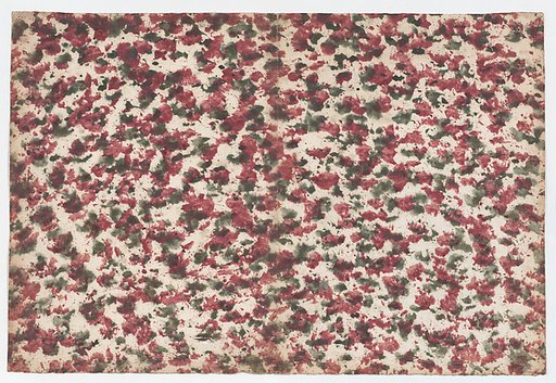 Sheet with overall green and red splotchy design