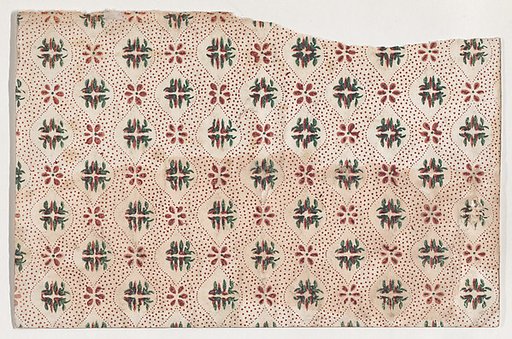 Sheet with overall floral and dot pattern
