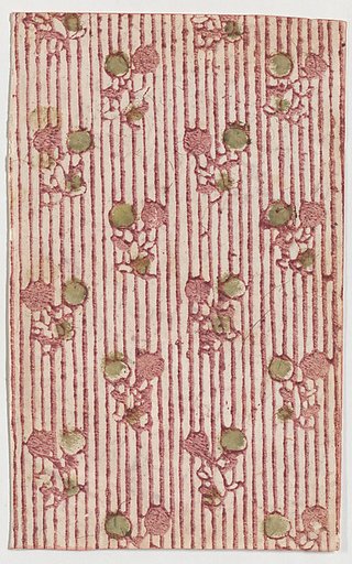 Sheet with overall striped pattern with circles