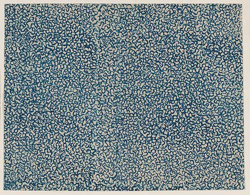 Sheet with overall squiggly line pattern