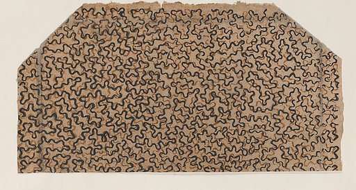 Sheet with overall pattern of squiggly lines