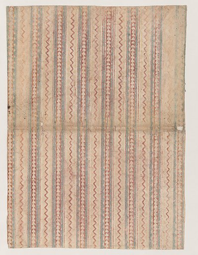 Book cover with overall stripe, zigzag, and triangle pattern