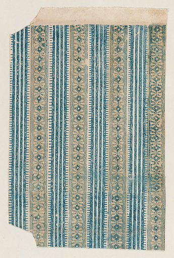 Sheet with four borders with a striped and abstract pattern