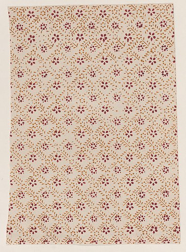 Sheet with dot grid pattern with flowers