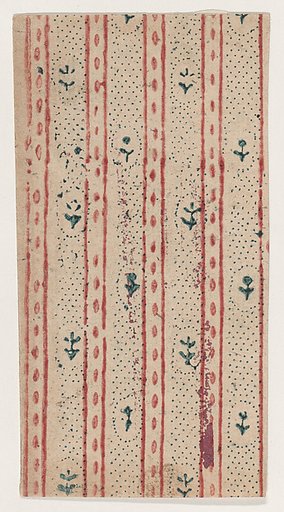 Sheet with overall stripe and dot pattern