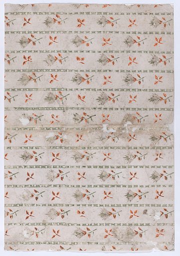 Book cover with overall leaf and stripe pattern