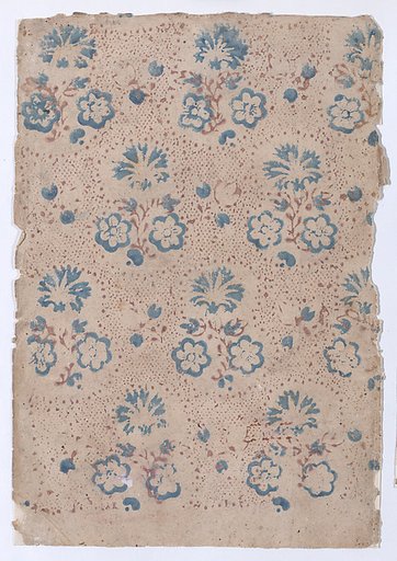 Sheet with overall floral and dot pattern