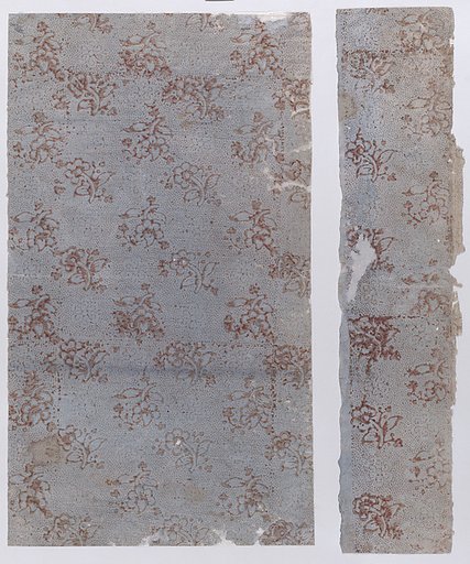 Two sheets with overall floral and dot pattern