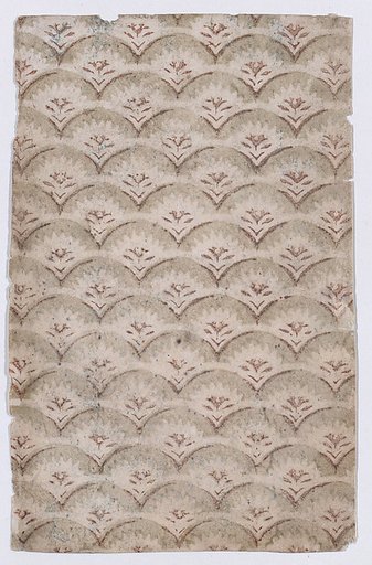 Sheet with overall curved abstract pattern