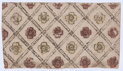 Sheet with overall pattern of rosettes