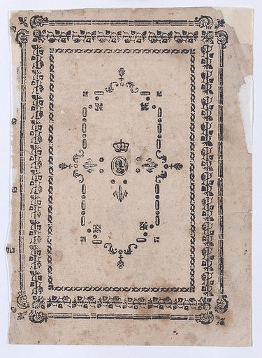 Sheet with rectangular design, possibly carpet design