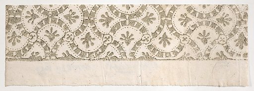 Fragment of a sheet with green curved shapes