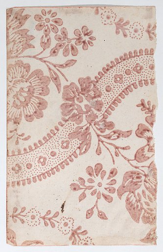 Sheet with overall red floral pattern