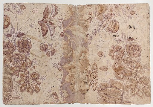 Book cover with overall floral and dot pattern