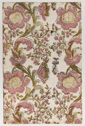 Sheet with overall floral pattern