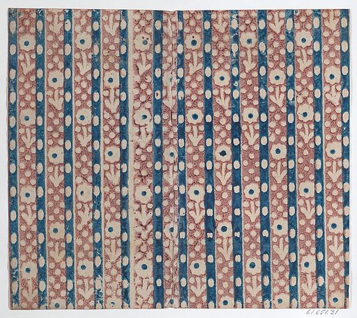 Sheet with stripe and floral pattern