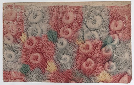 Paste paper with red, yellow, and green pattern