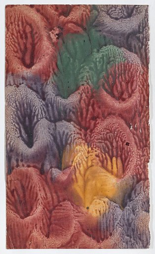 Paste paper with red, yellow, green, and purple patterns
