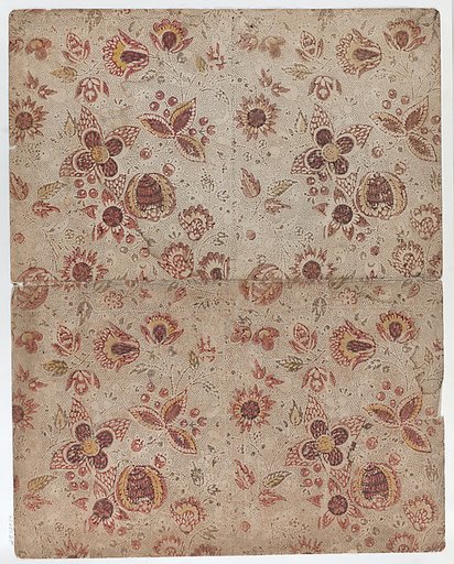 Book cover with overall floral and dot pattern