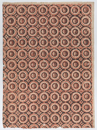 Sheet with overall red circular pattern