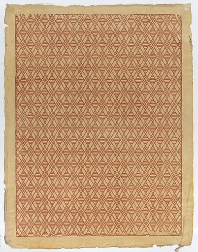 Sheet with overall red geometric pattern