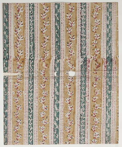 Book cover with yellow and green striped floral pattern