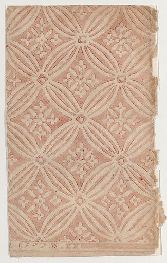Sheet with overall red floral pattern